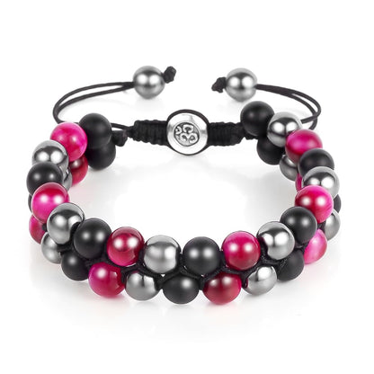 Triple Protection Bracelet - for Protect & Balance - Energy Crystal Handmade Bracelets for Men Women
