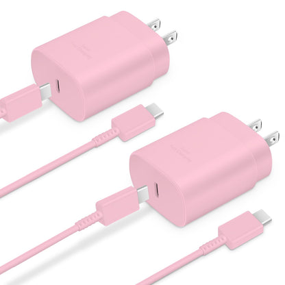 Type C Charger Fast Charging 2-Pack 25W Long 6FT USB C Cable