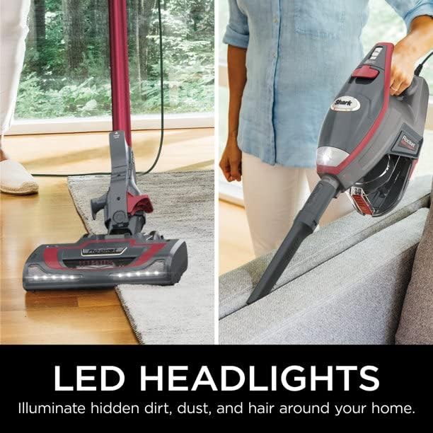 SHARK HV370 Rocket Pro Corded Stick Vacuum, Comet Red (Renewed)