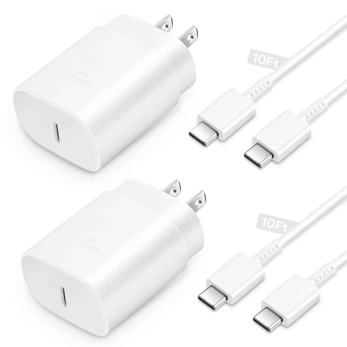 Type C Charger Fast Charging 2-Pack 25W Long 6FT USB C Cable