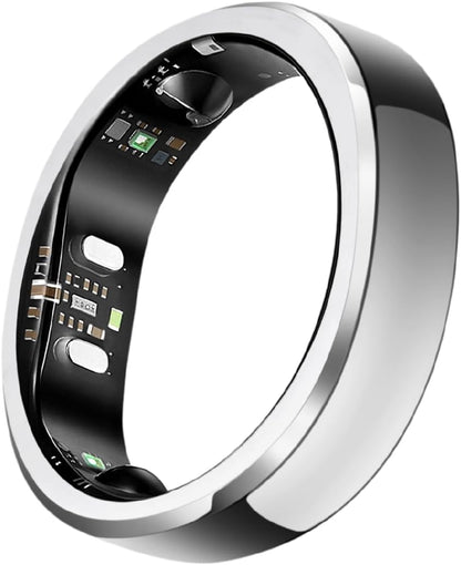 RingConn Gen 3 Smart Ring - Vascular Trends(Size 8, Future Silver)