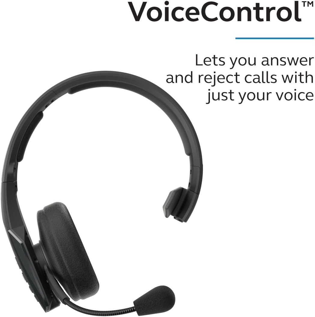 BlueParrott B450-XT Noise Cancelling Bluetooth Headset – Updated Design with Long Wireless Range, Up to 24 Hours of Talk Time & IP54-Rated Wireless Headset (Renewed)