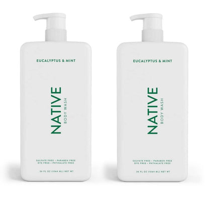 Native Body Wash 3 Pack - Natural Body Wash Women & Men - SLS & Paraben Free - Cucumber & Mint, Coconut & Vanilla, Lavender & Rose