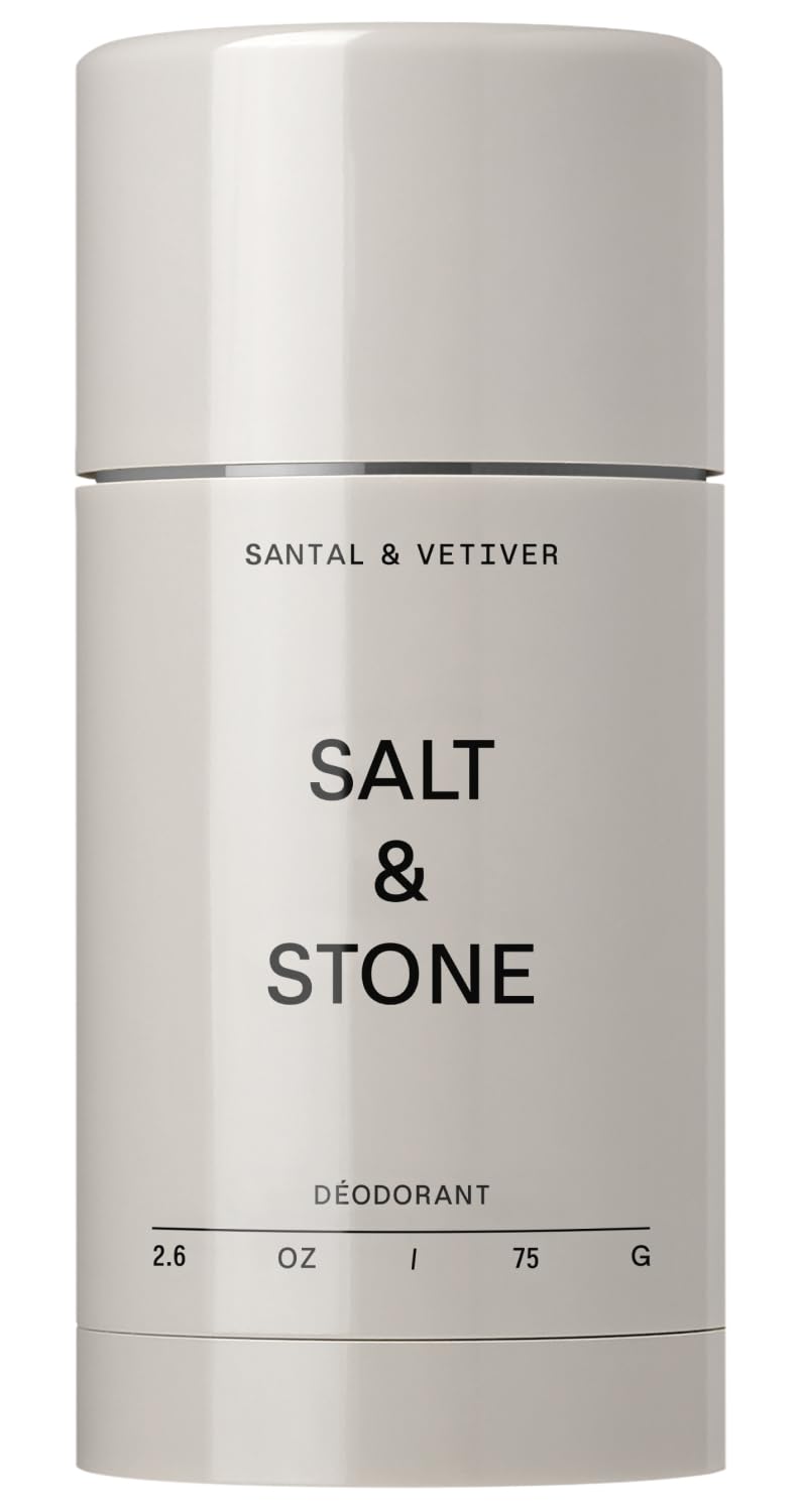 Salt & Stone Aluminum-Free Deodorant, Women & Men Santal & Vetiver 2.6 oz