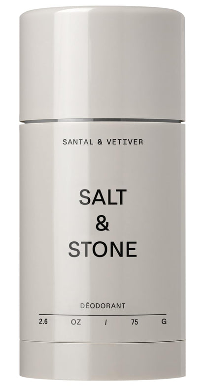 Salt & Stone Aluminum-Free Deodorant, Women & Men Santal & Vetiver 2.6 oz