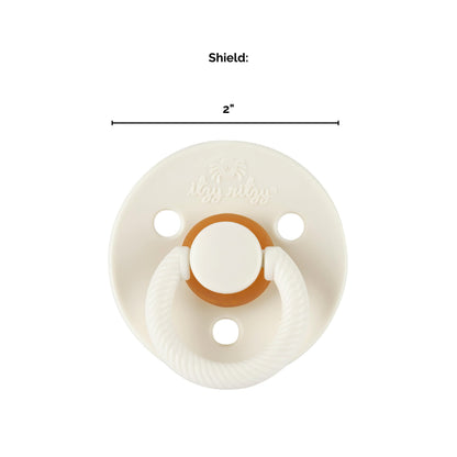 Itzy Ritzy Natural Rubber Pacifiers for 0–6 Mos, Set of 2, Blossom/Rosewood