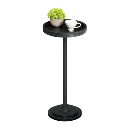 HOOBRO Small Round Side Table, Drink Table, Coffee Martini Table with Pedestal Accent for Small Spaces in Living Room, Bedroom, Sofa Couch, Rustic Brown BF168BZ01