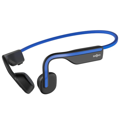 SHOKZ OpenMove - Open-Ear Bluetooth Sport Headphones - Bone Conduction Wireless Earphones - Sweatproof for Running and Workouts, with Sticker Pack (Grey)