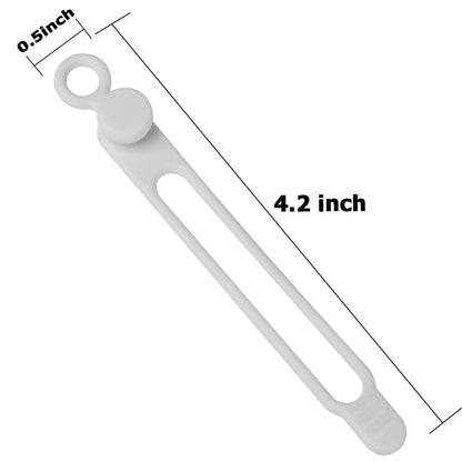 Silicone Cable Ties, Cord Organizer Cable Management,2Sizes-Grey