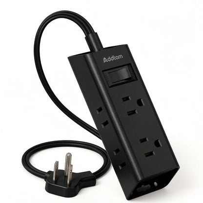 Addtam Flat Plug Extension Cord with 6 Outlet Extender for Cruise Travel