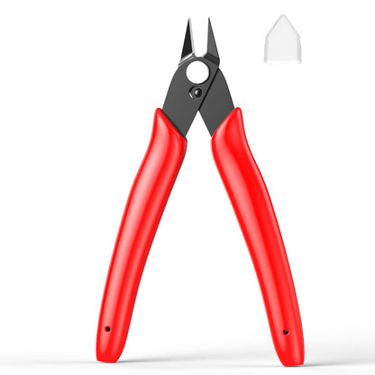 BOENFU Wire Cutter 2 Pack Precision Flush Cutters Side Cutter Small Cable Snips Diagonal Pliers for Cable Tie, 3D Print, Plastic Models, Jewelry, Electronics, Black, 5 Inches