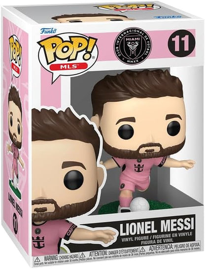 Lionel Messi #11 Pink Uniform Funko POP! Soccer Inter Miami CF Figurine Bundle with HOFSM Protector Case