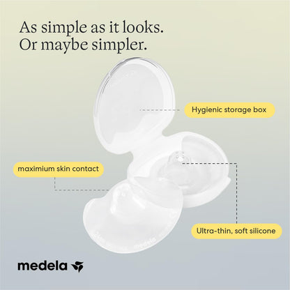 Medela Contact Nipple Shields, For Breastfeeding Comfort, Size M 20mm, 2ct