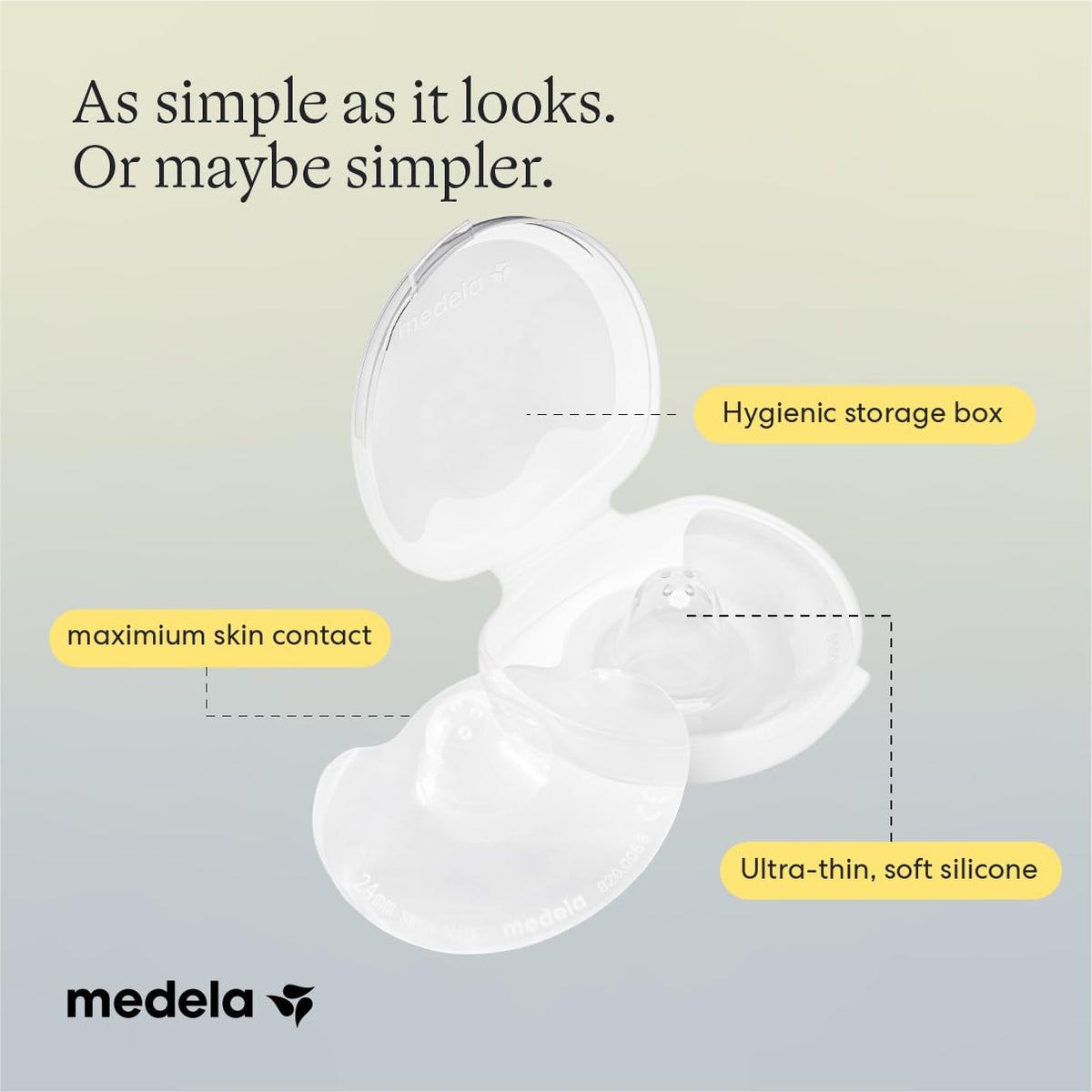 Medela Contact Nipple Shields, For Breastfeeding Comfort, Size M 20mm, 2ct