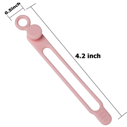 Silicone Cable Ties, Cord Organizer Cable Management,2Sizes-Grey