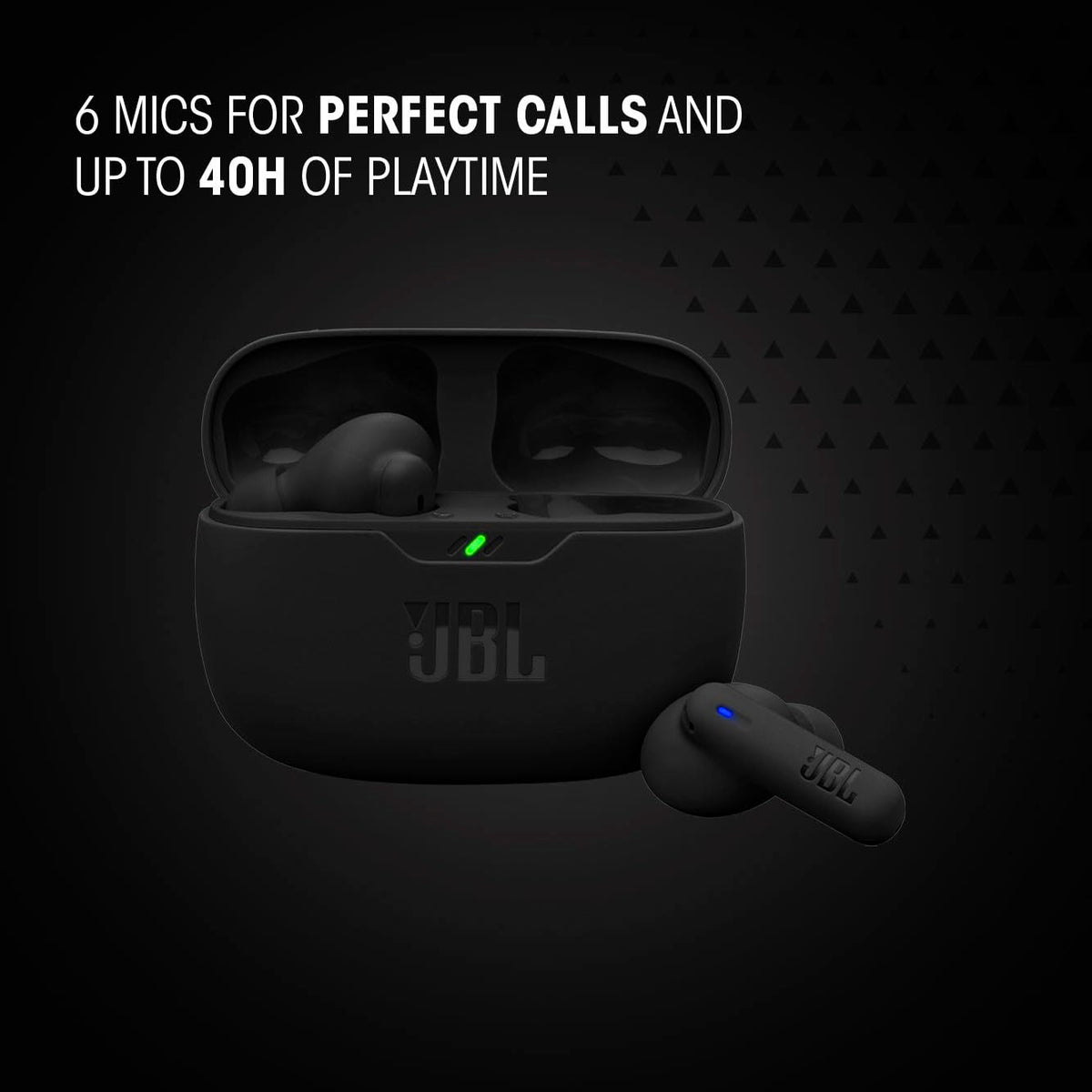JBL Vibe Beam 2 - True Wireless Noise Cancelling Earbuds Pure Bass Sound & Smart Ambient Technology Black (Renewed)