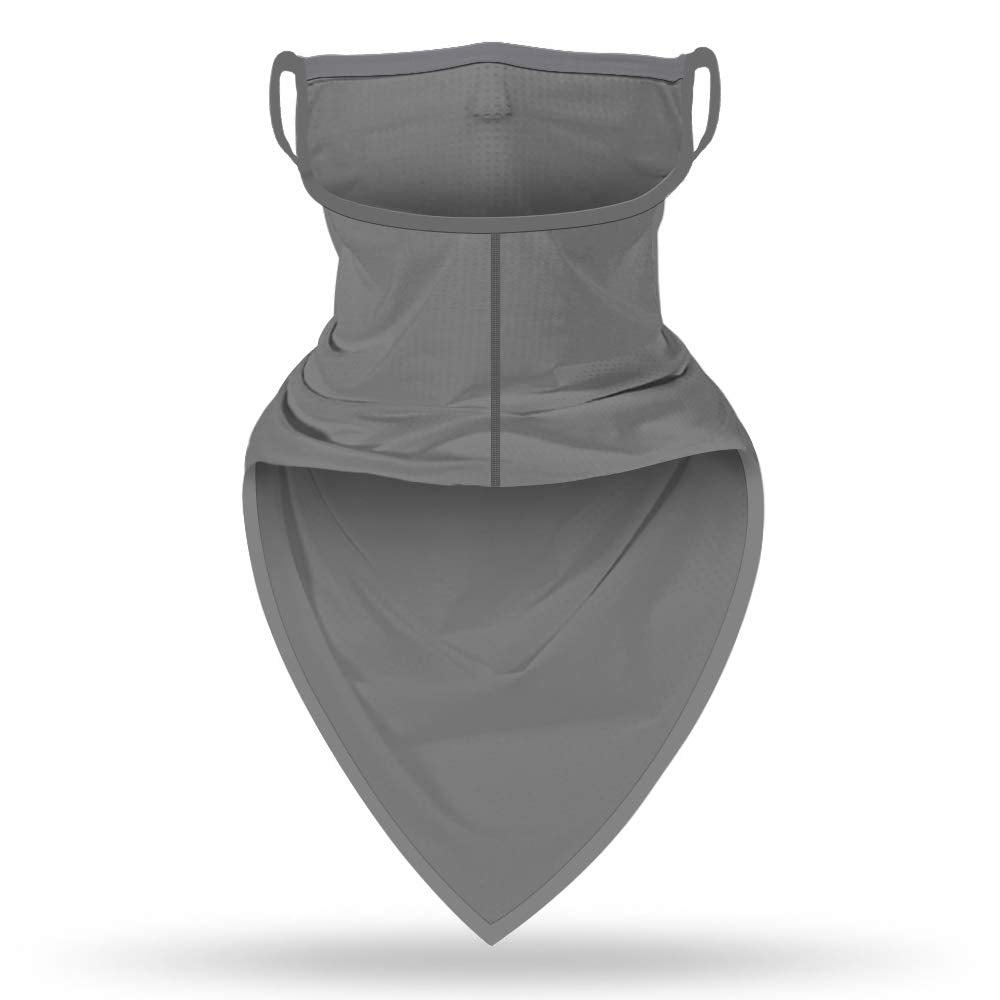 YAYOUREL Neck Gaiter Face Mask Bandanas for Men Women UV Face Scarf Cover Ear Loop Hole Facemask for Fishing Running Cycling