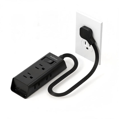 Addtam Flat Plug Extension Cord with 6 Outlet Extender for Cruise Travel