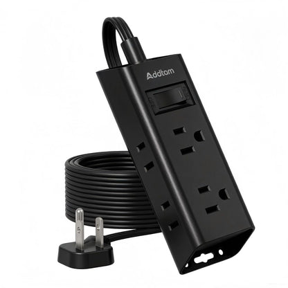 Addtam Flat Plug Extension Cord with 6 Outlet Extender for Cruise Travel