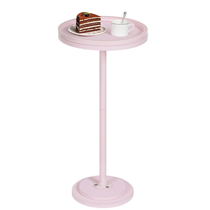 HOOBRO Small Round Side Table, Drink Table, Coffee Martini Table with Pedestal Accent for Small Spaces in Living Room, Bedroom, Sofa Couch, Rustic Brown BF168BZ01