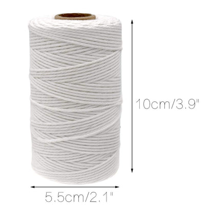 jijAcraft 50M White Cotton String: 2MM Cooking String for DIY Crafts