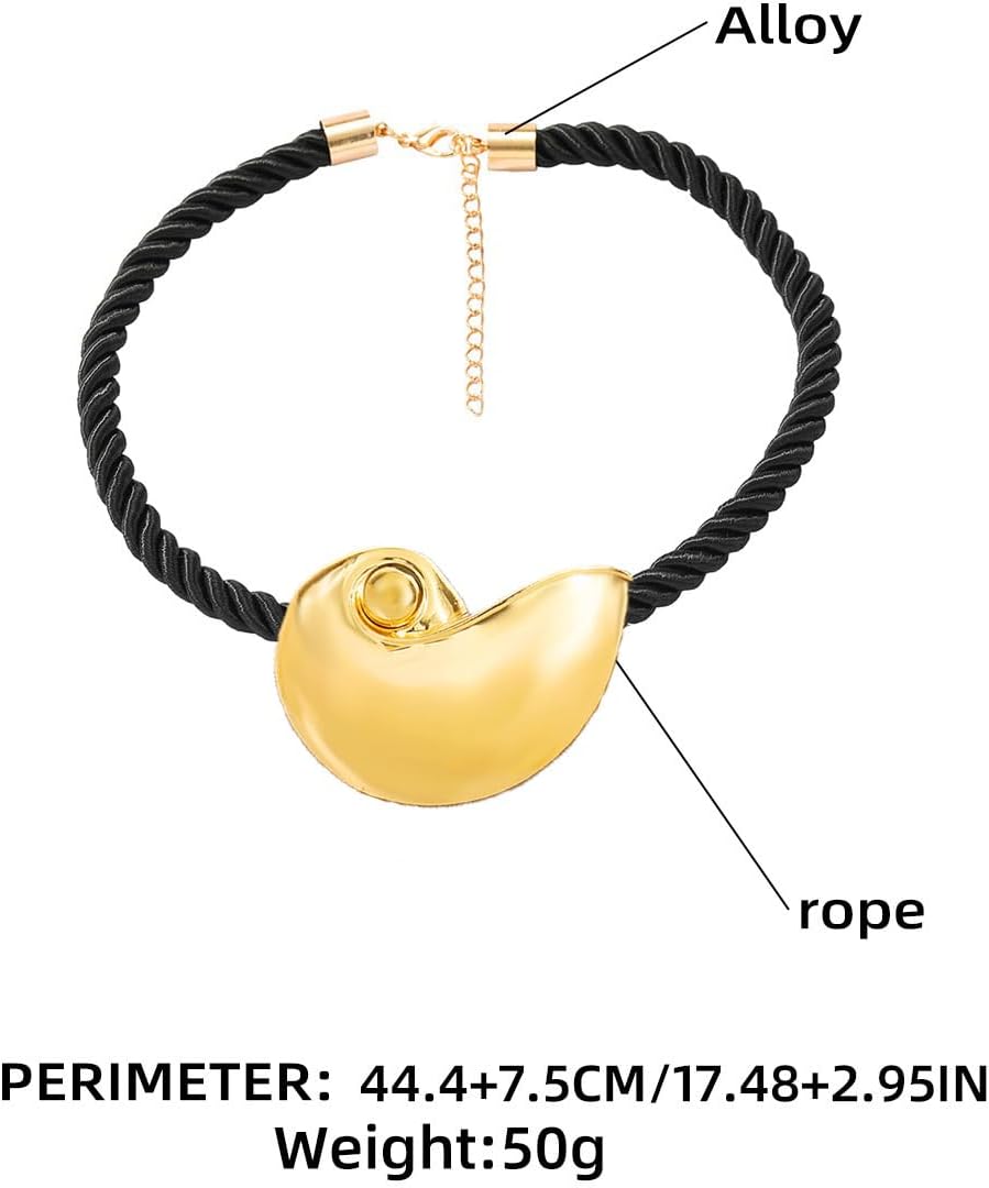 Halloween Gold Conch Necklace Jewelry Accessory for Women