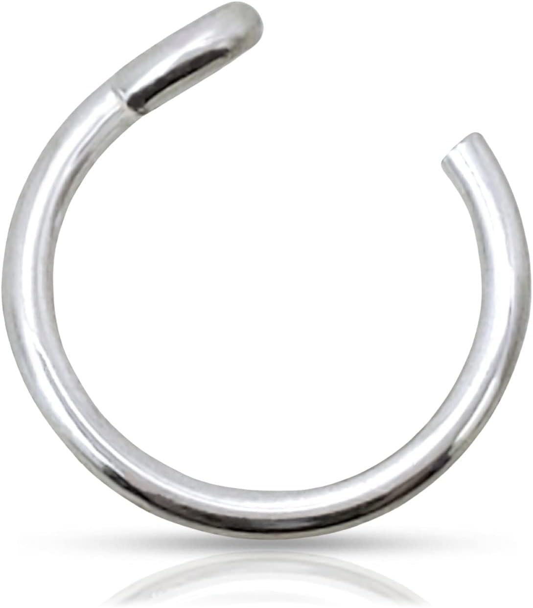 925 Sterling Silver or 14k Gold Filled Fake Clip on Nose Ring
