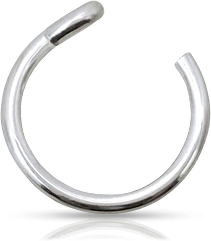 925 Sterling Silver or 14k Gold Filled Fake Clip on Nose Ring