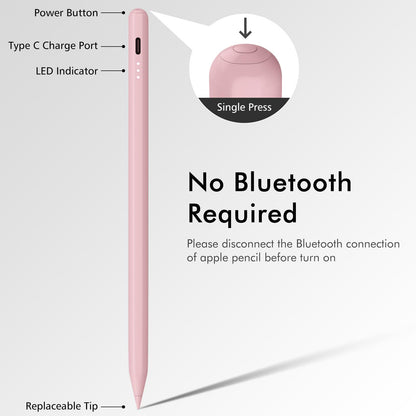 DIGIROOT iPad Pencil for 2018-2026, Plam Rejection Stylus Pen for iPad