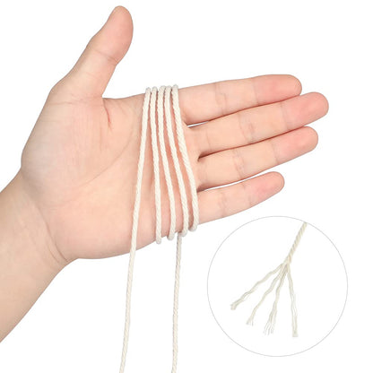 jijAcraft 50M White Cotton String: 2MM Cooking String for DIY Crafts