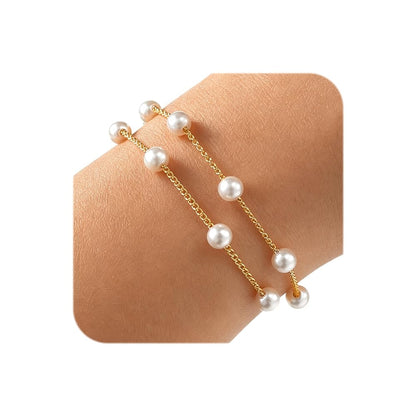 Pearl Bracelets for Women and Girls, Dainty Bracelet Wedding Pearl Jewelry