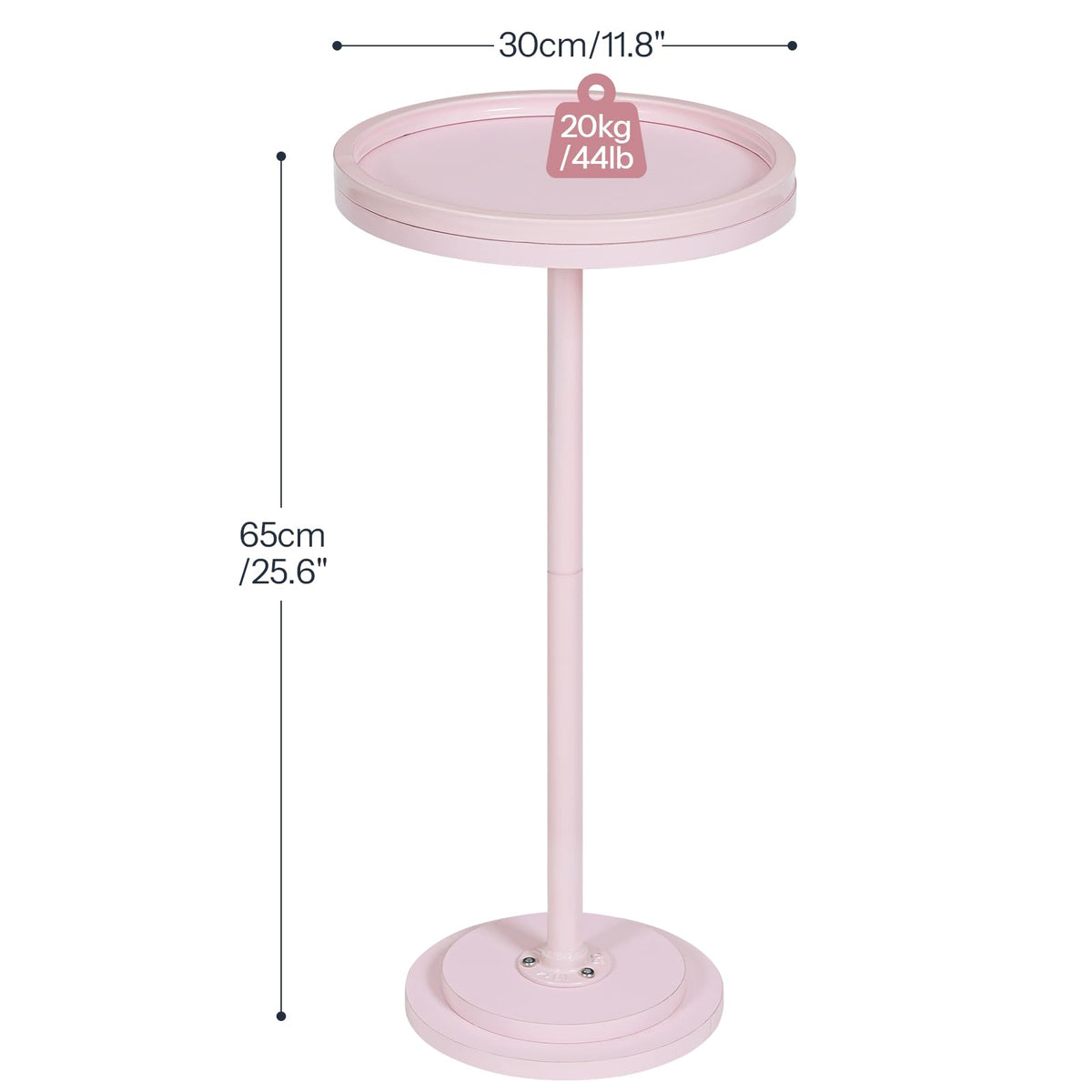 HOOBRO Small Round Side Table, Drink Table, Coffee Martini Table with Pedestal Accent for Small Spaces in Living Room, Bedroom, Sofa Couch, Rustic Brown BF168BZ01
