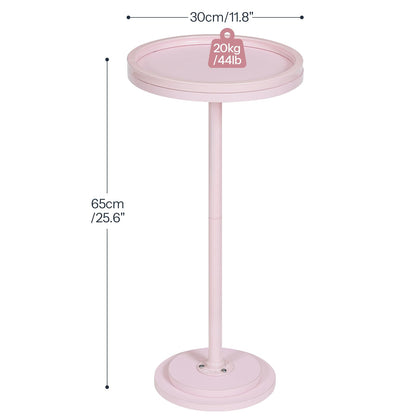 HOOBRO Small Round Side Table, Drink Table, Coffee Martini Table with Pedestal Accent for Small Spaces in Living Room, Bedroom, Sofa Couch, Rustic Brown BF168BZ01