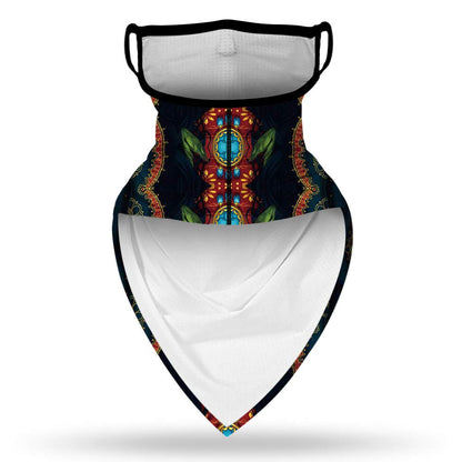 YAYOUREL Neck Gaiter Face Mask Bandanas for Men Women UV Face Scarf Cover Ear Loop Hole Facemask for Fishing Running Cycling