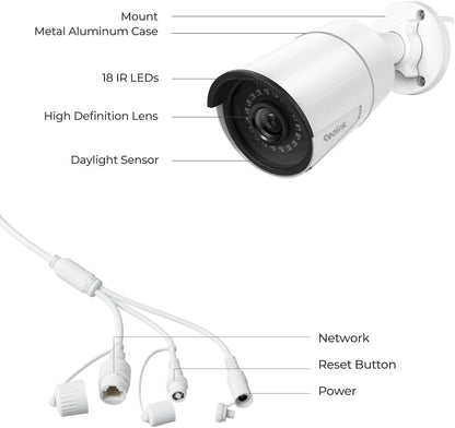 REOLINK 5MP PoE Security Camera RLC-510A, 100ft IR Night Vision
