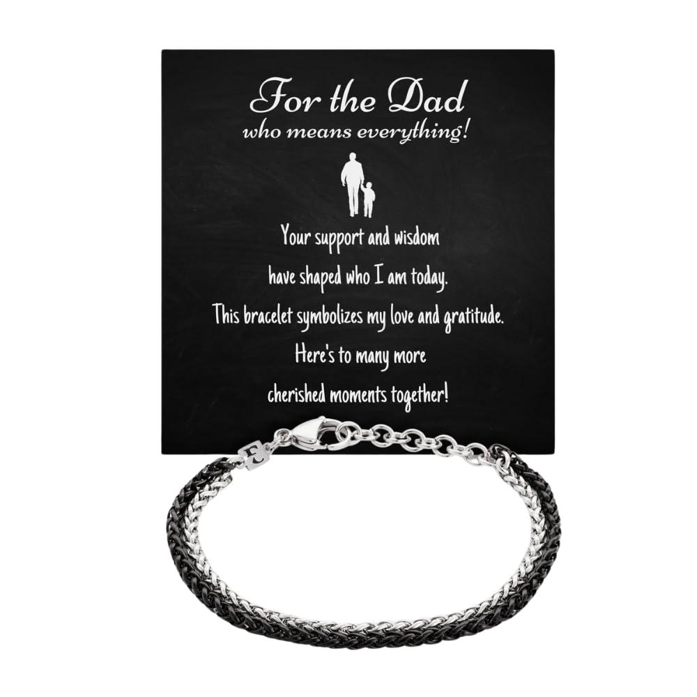 Galis Mens Bracelet - Stainless Steel, Non Tarnish Rope Chain Bracelets, Stylish Fathers Day Gift for Dad, Husband, Boyfriend.