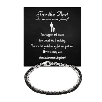 Galis Mens Bracelet - Stainless Steel, Non Tarnish Rope Chain Bracelets, Stylish Fathers Day Gift for Dad, Husband, Boyfriend.