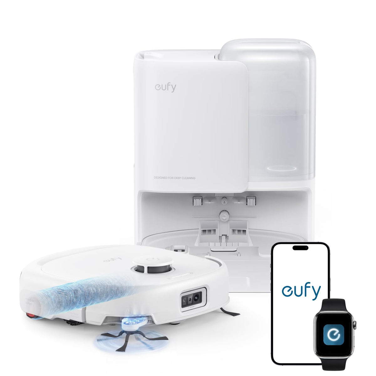 eufy E25 Robot Vacuum and Mop for Pet Hair, 20,000 Pa, HydroJet Roller Mop