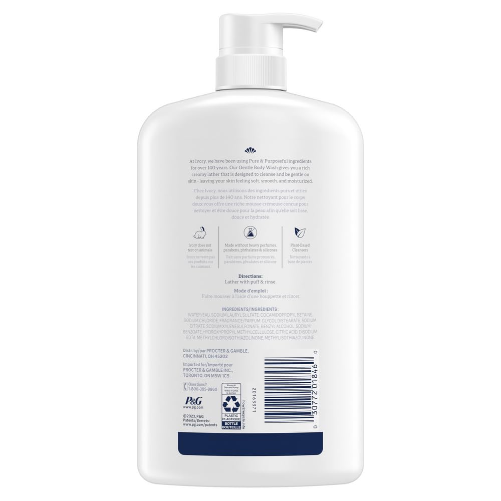 Ivory Body Wash Designed for the Whole Family, Original Scent, 35 fl oz