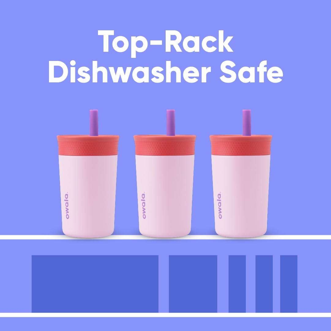 Owala Tumbler Kids Plastic Water Bottle 15 oz Home Base