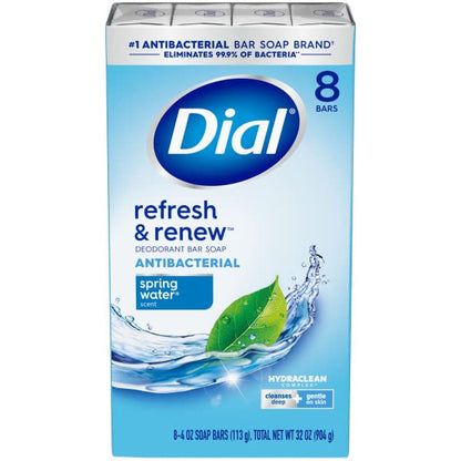 Dial Antibacterial Bar Soap, Calm & Soothe Lavender & Jasmine Deodorant Bar, 4oz (8 Bars) (Pack of 4)