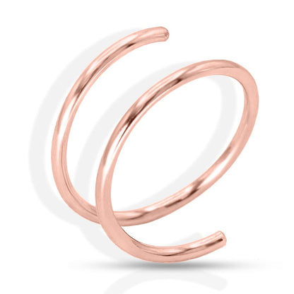 Double Hoop Nose Ring, 14K Gold Filled/Sterling Silver,20G/22G,6mm/7mm/8mm