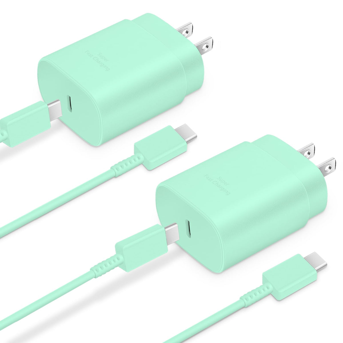 Type C Charger Fast Charging 2-Pack 25W Long 6FT USB C Cable