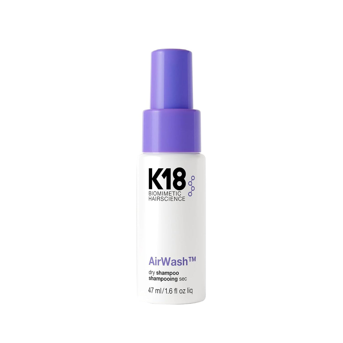 K18 AirWash Travel Non Aerosol Dry Shampoo Spray, 1.6 Fl Oz