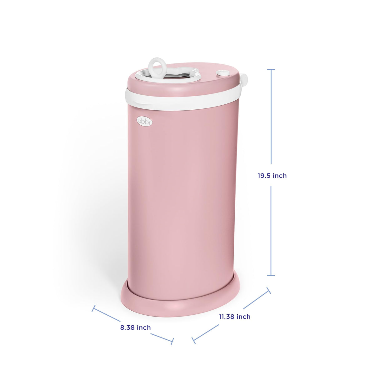 Ubbi Stainless Steel Diaper Pail, No Special Bags, Odor-Locking, White