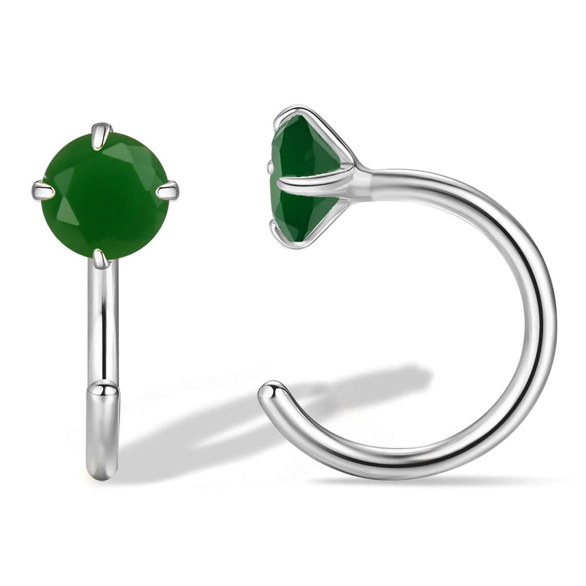 925 Sterling Silver Small Huggie Half Hoop Earrings for Women
