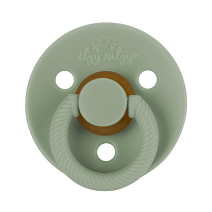 Itzy Ritzy Natural Rubber Pacifiers for 0–6 Mos, Set of 2, Blossom/Rosewood