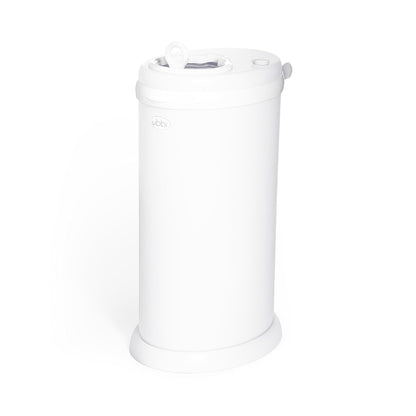 Ubbi Stainless Steel Diaper Pail, No Special Bags, Odor-Locking, White