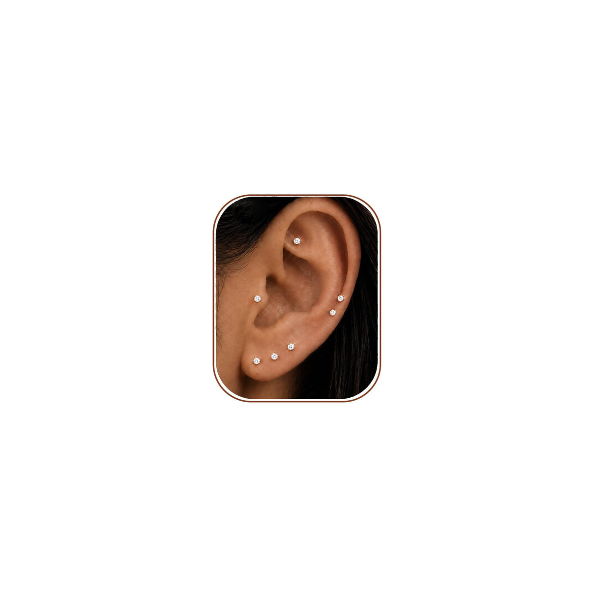 10 Pairs Small Stud Earrings for Women Hypoallergenic Multiple Piercings