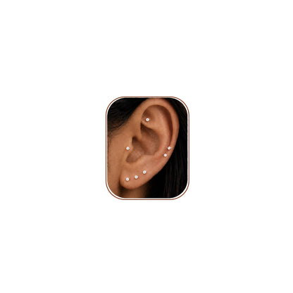 10 Pairs Small Stud Earrings for Women Hypoallergenic Multiple Piercings